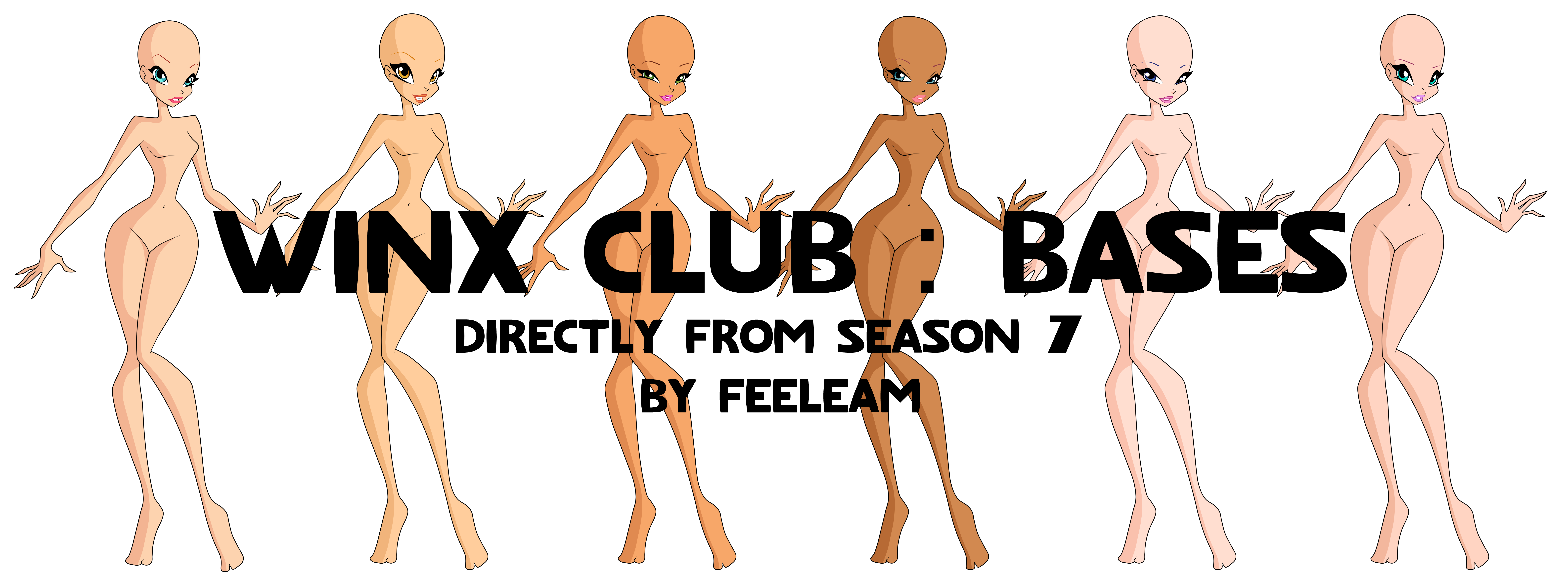Winx Character Base Winx Club - Concept bases by Feeleam on DeviantArt