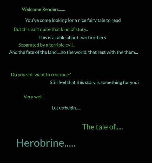 Herobrine Story Intro