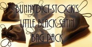 Little black satin bag pack