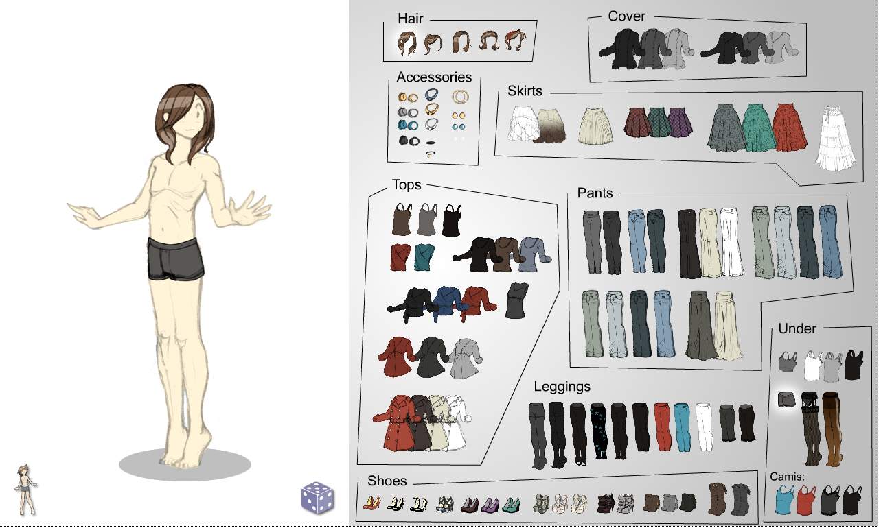 Dress-up Game: Fem Style for the Boy Body by HeartGear on DeviantArt