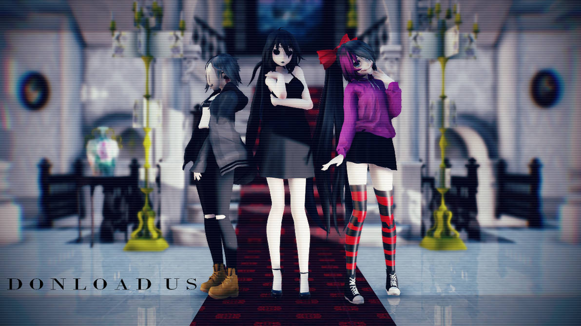 [MMD] 3 CreepyGirls ( Remake Models ) [ DL!] by KimH4ru on DeviantArt