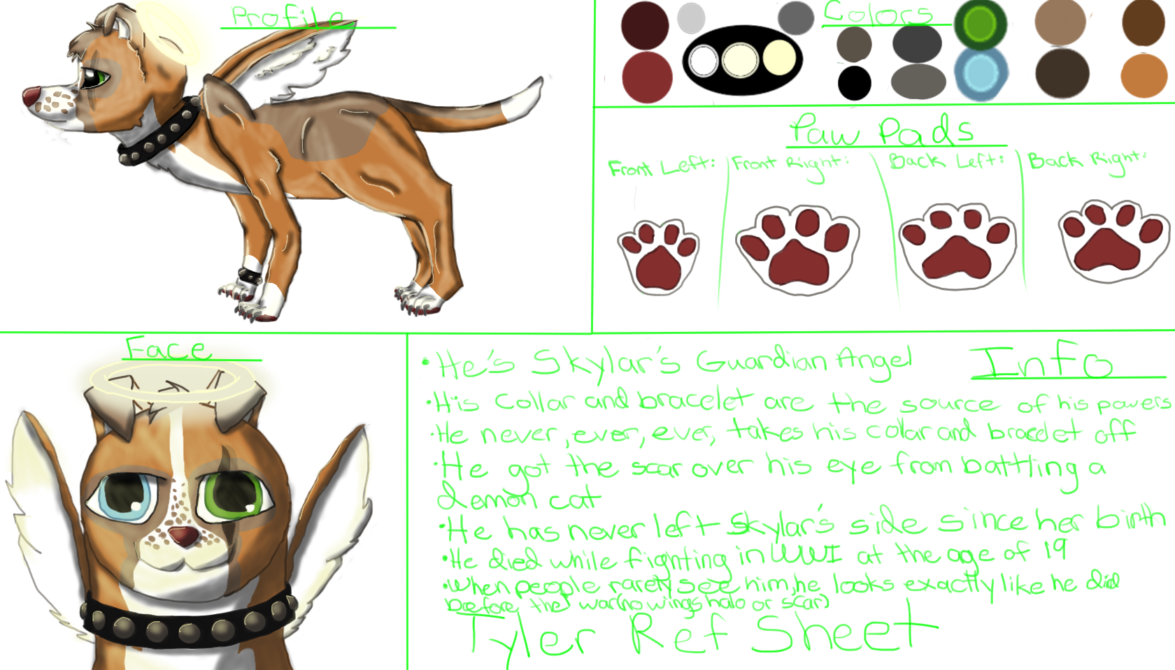 Tyler Ref Sheet (drawing) by smalls901 on DeviantArt