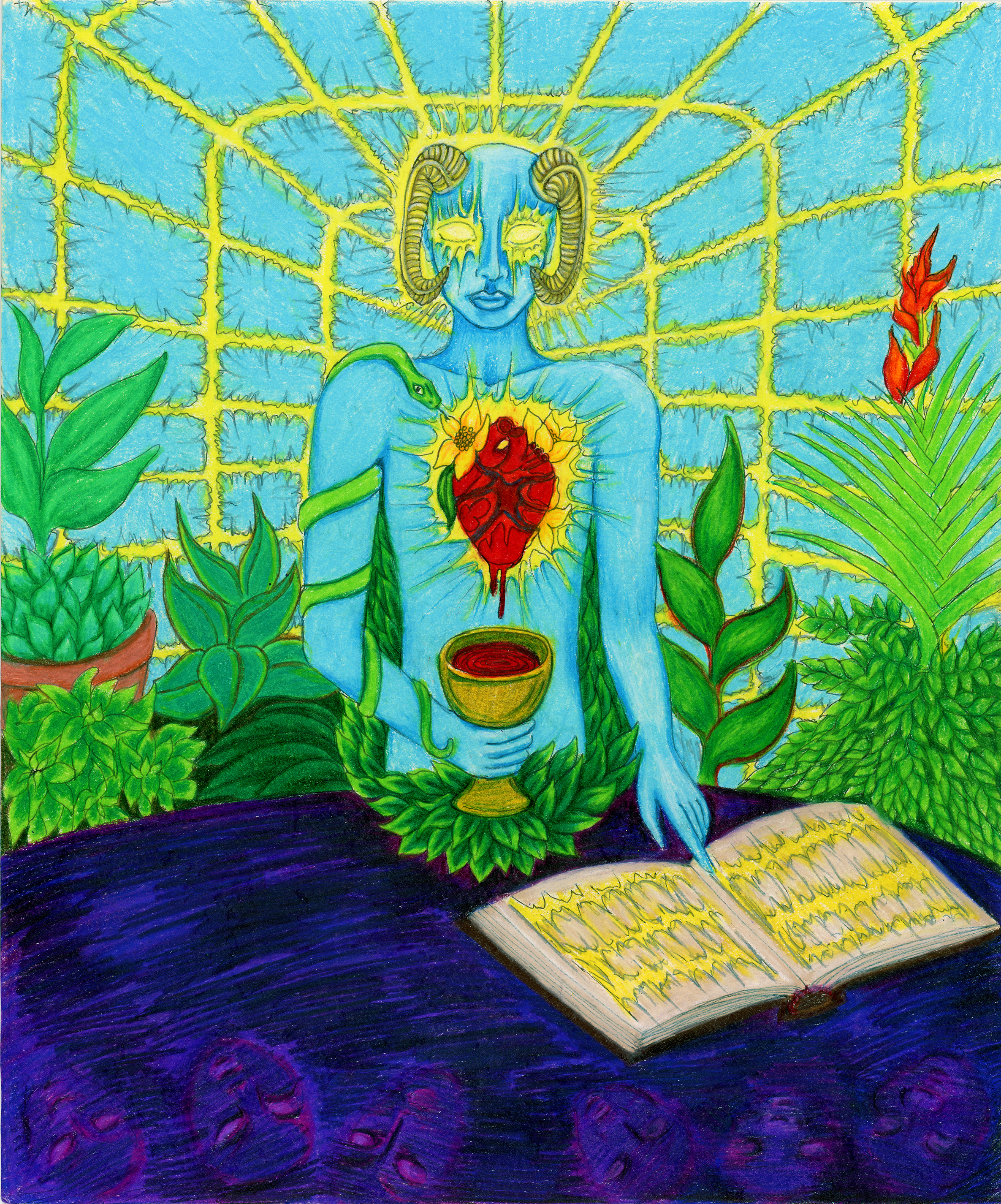 The Blue God and the Words of Power