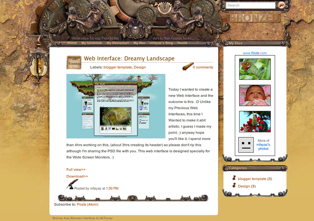 Bronzed - Blogger Template.xml