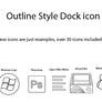 Outline Style Dock icons