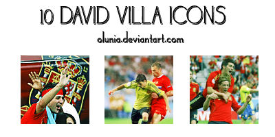 10 David Villa icons.