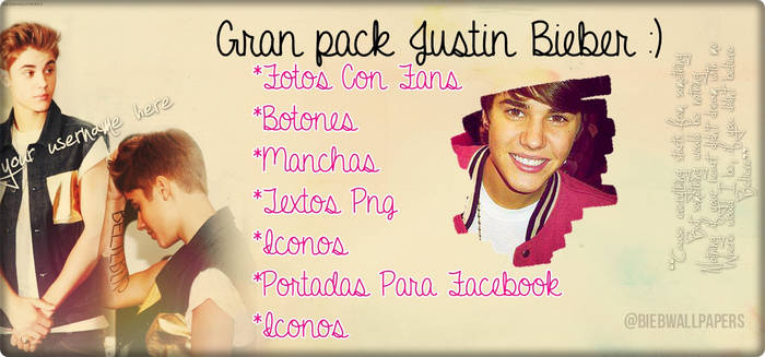 Gran Pack Justin Bieber!