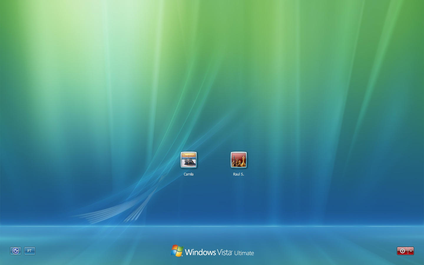 Windows Vista экран приветствия
