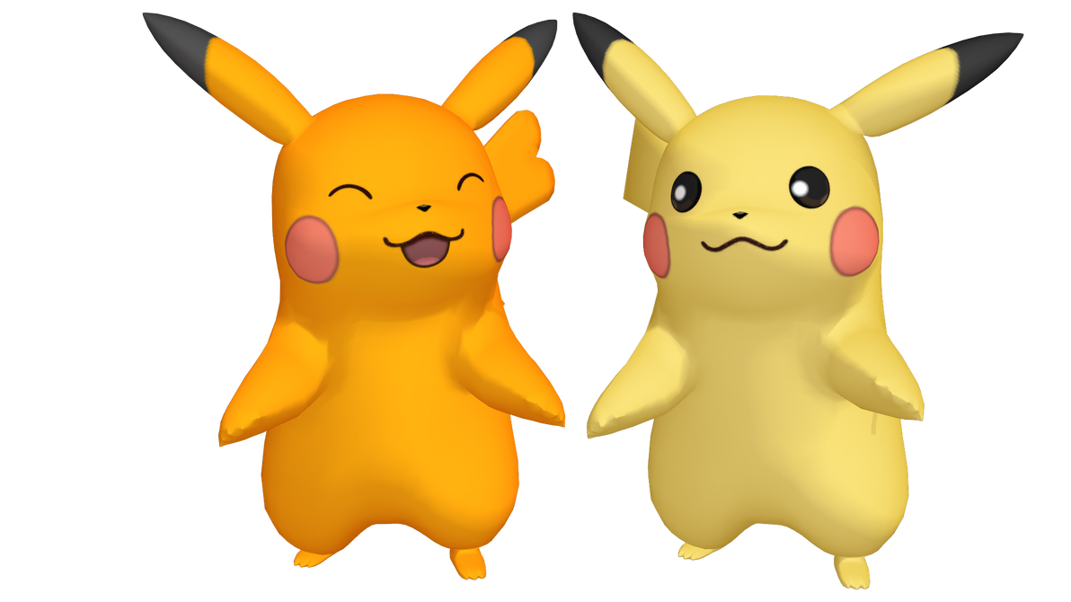 Pikachu Mmd 3d Model Eye Posable By Haolink On Deviantart