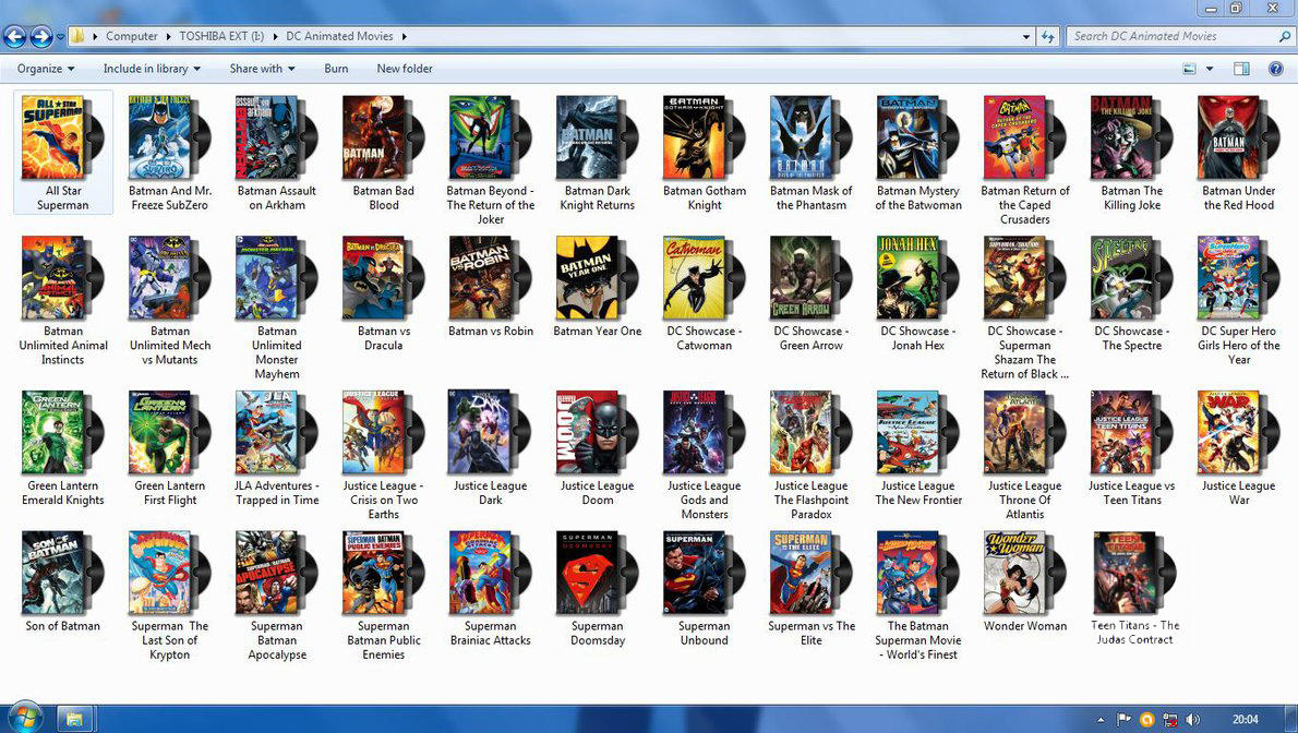 Dc Animated Movies Folder Icons For Windows By Iamuday On Deviantart