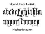 Skjend Hans Gotisk by enframed