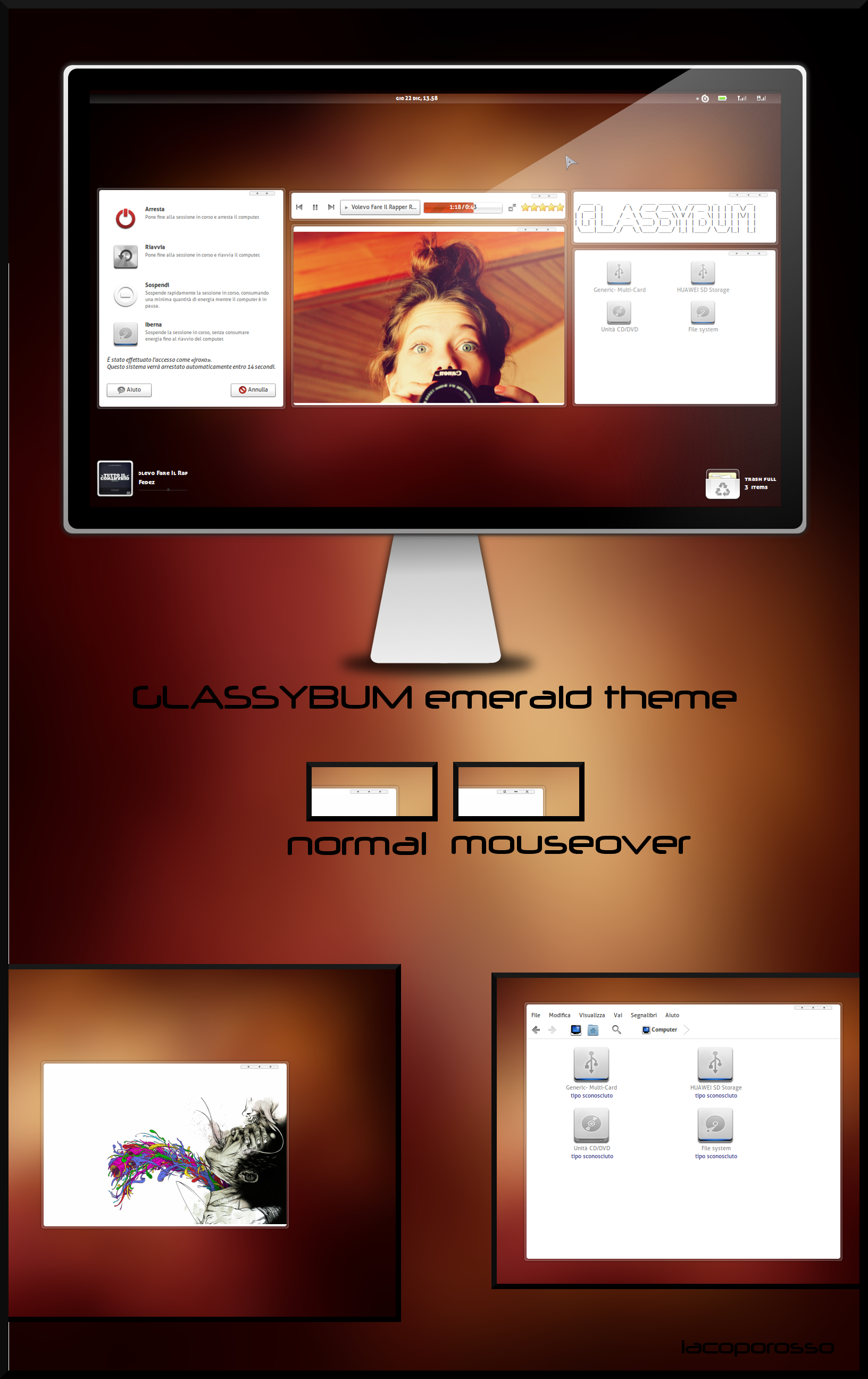GlassyBum emerald theme