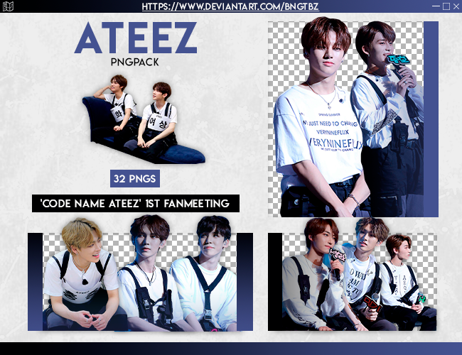 ateez ネームワッぺン セミコンプリート PNGPACK] ATEEZ 'CODE NAME ATEEZ' 1ST FANMEETING by bngtbz on