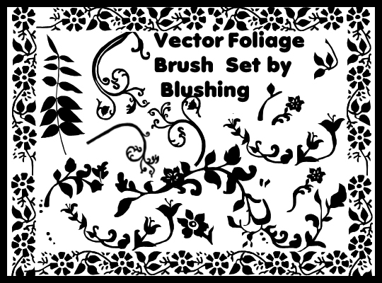 Vector Foliage Brush Set