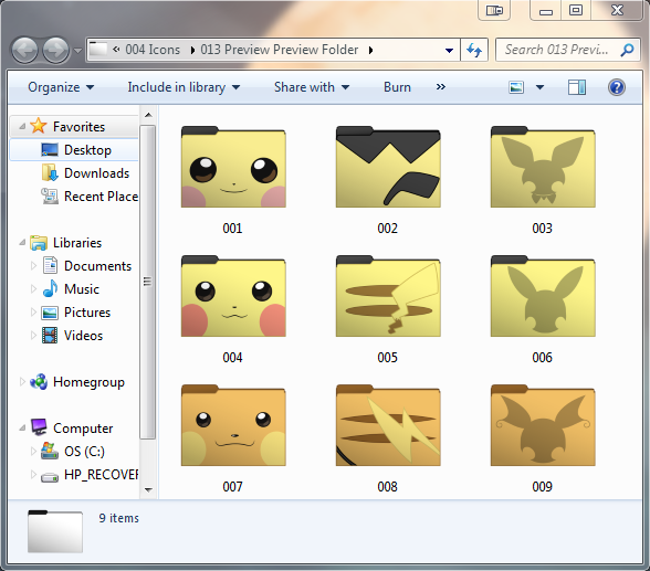 Pokemon Chu Set 1 Of 2 Folder Icons By Cloudyrei On Deviantart
