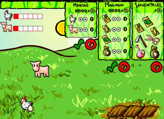 Kyoko Farm, Flash game