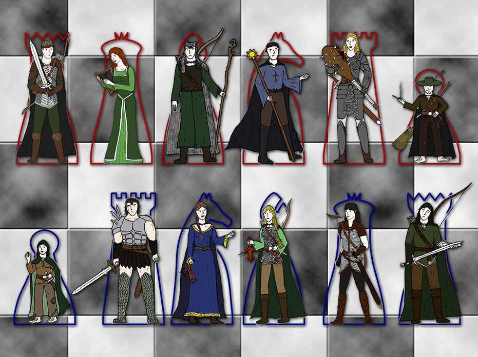 Chess Piece Gijinkas from FPS Chess (White Piece Version) : r