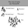 Pine trees photoshop brushes for maps