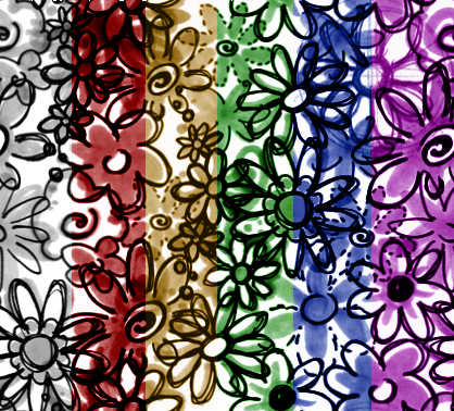 Light Floral Tile Background