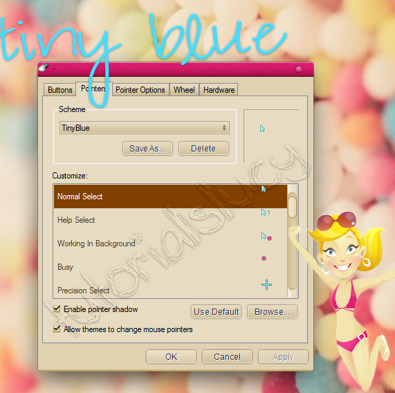 cursor Tiny blue by tutorialslucy on DeviantArt