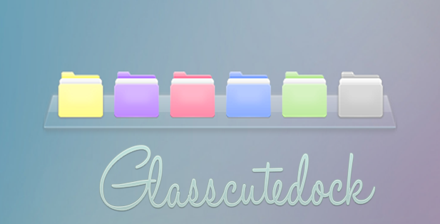 Skin rainmeter Glasscutedock