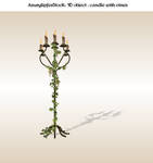 3D object 1.0 Candle with Vine by AzurylipfesStock