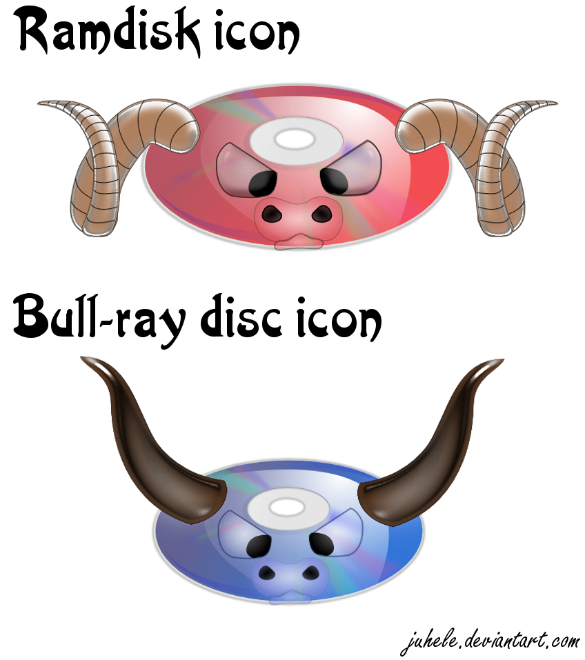 Ramdisk and Bullray-disc icons by juhele