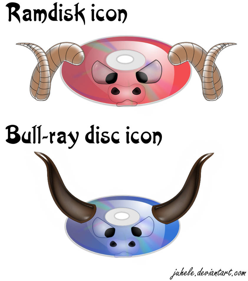 Ramdisk and Bullray-disc icons by juhele