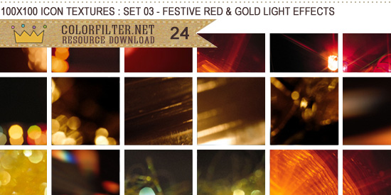 Icon Textures Set 03 - Festive Red and Gold Lights by colorfilter on ...