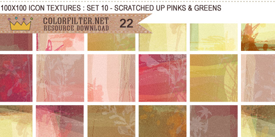 Icon Textures Set 10 - Scratched Up Pinks + Greens by colorfilter