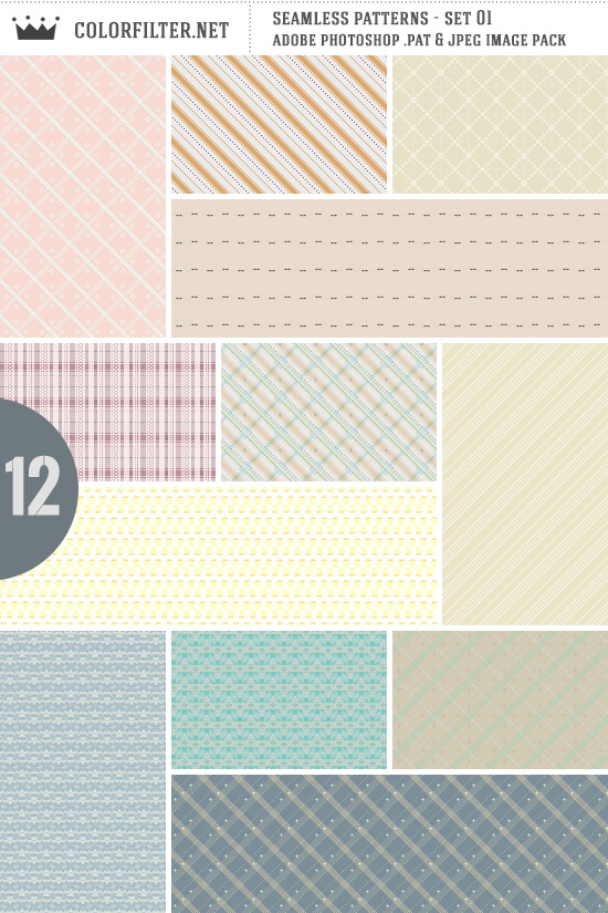 Seamless Patterns: Set 01 - Random Assorted by colorfilter