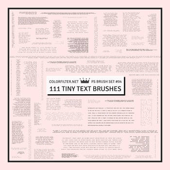 Decorative Brushes: Set 04 - Tiny Text