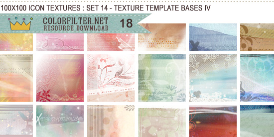 Icon Textures Set 14 - Texture Template Bases IV by colorfilter