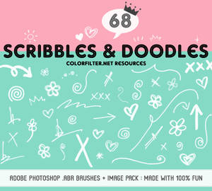 Decorative Brushes Set 06: Fun Scribbles + Doodles