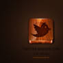 Twitter wooden icon