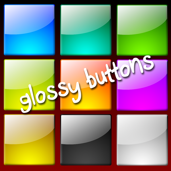 Glossy buttons PSD