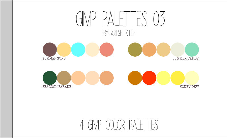 GIMP Palettes 3 by artsie-kittie by artsie-kittie on DeviantArt