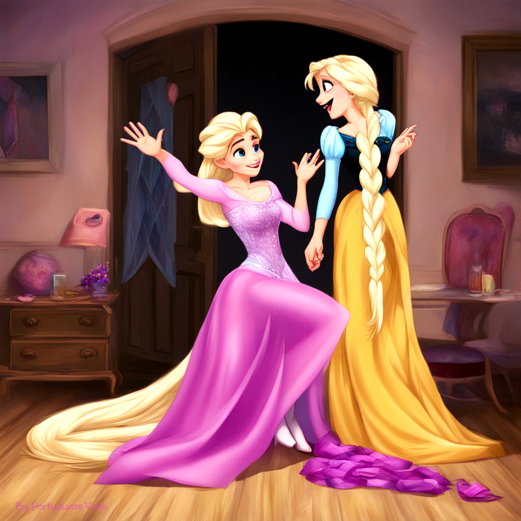 Elsa And Rapunzel Gone Wild by PortugueseVoVo on DeviantArt