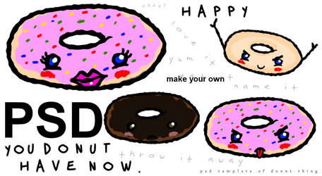 Free Make Your Own Donut PSD Template Friend