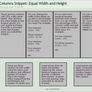 Columns Snippet: Equal Height and Width