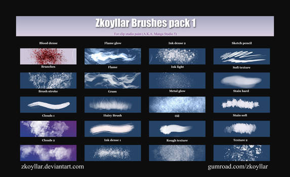 Zkoyllar Brushes Pack 1 for MS5/ CPS demo