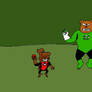 A Fight Between Ursine Lanterns