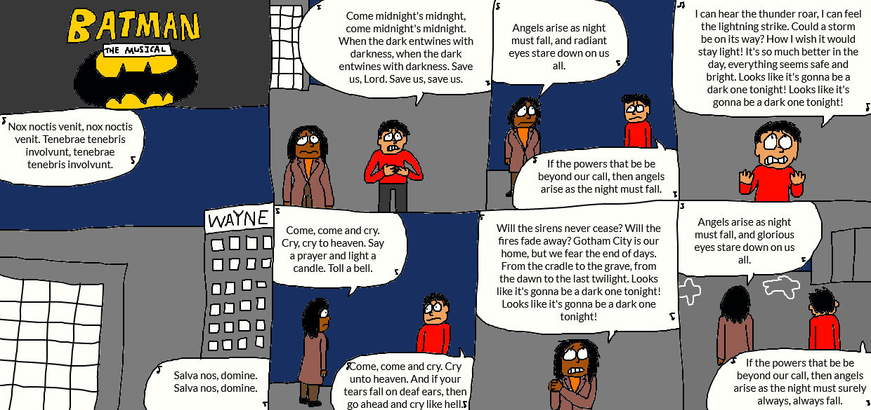 Batman: The Musical Page 1 by LuciferTheShort on DeviantArt