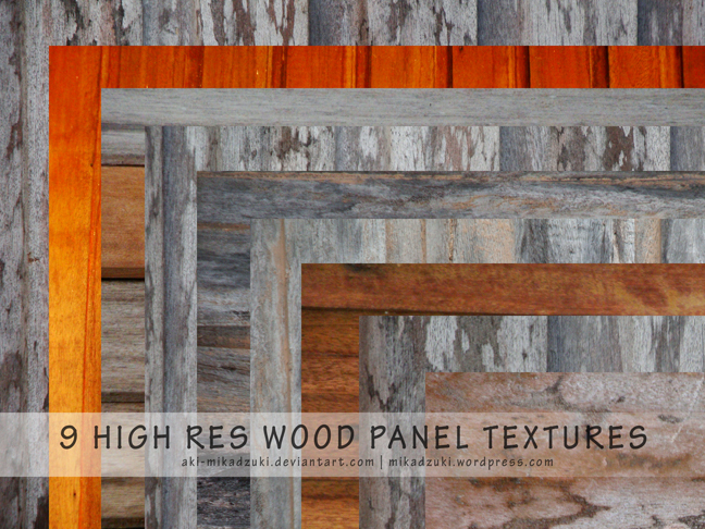 9 High Res Wood Panel Textures by aki-mikadzuki
