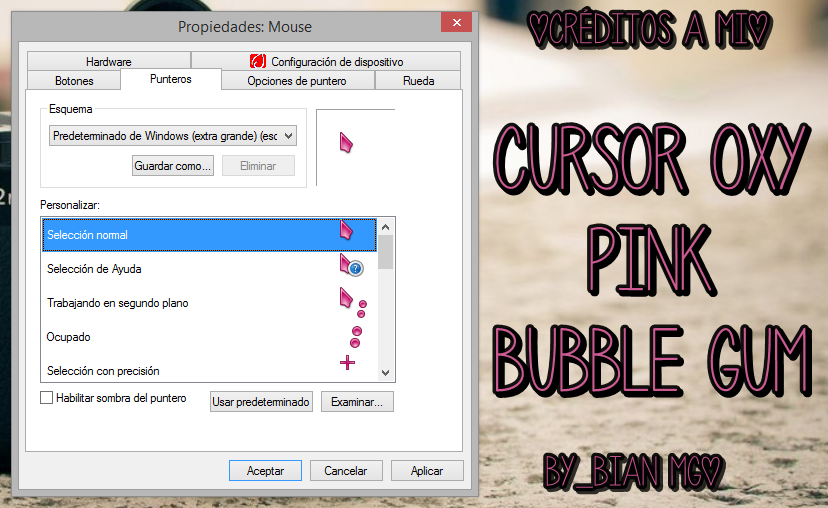 Cursor Oxy Pink Bubble Gum by BianDeMg01 on DeviantArt