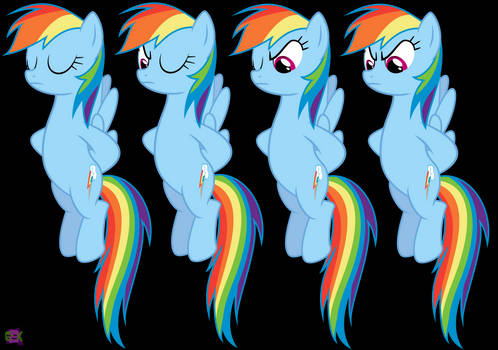 MLP Rainbow Dash is angry...or something.