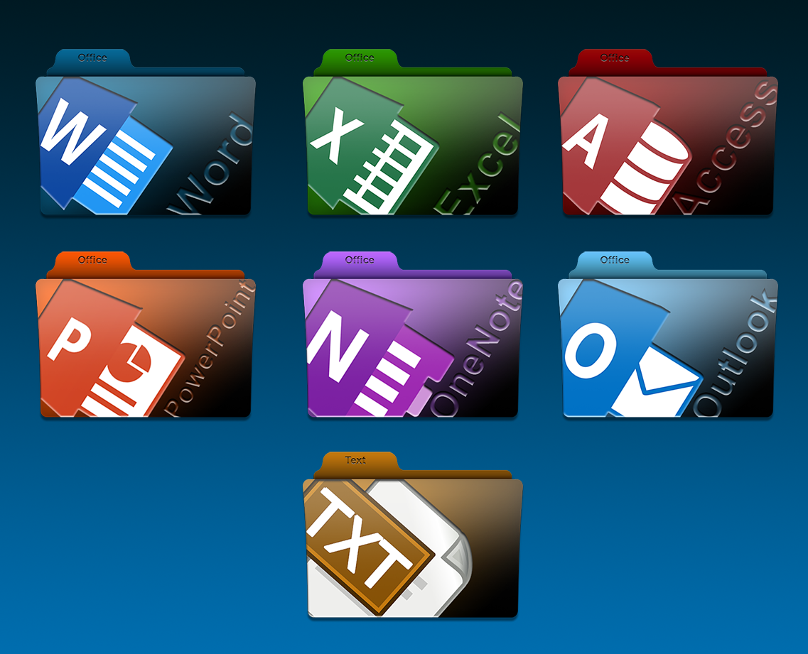 MS Office Folders icon set by DarkKnight2264 on DeviantArt
