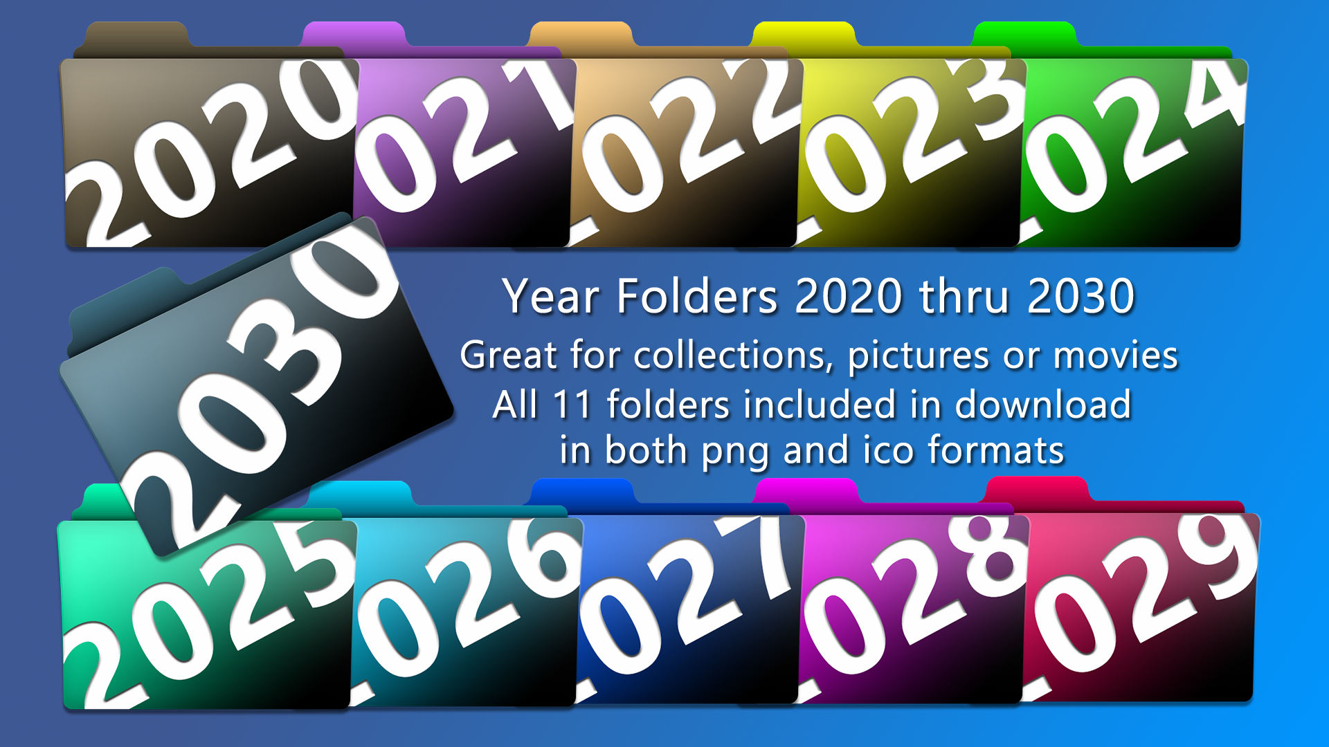 Years icon folders