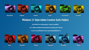 Windows 11 Style Adobe Creative Suite Folders