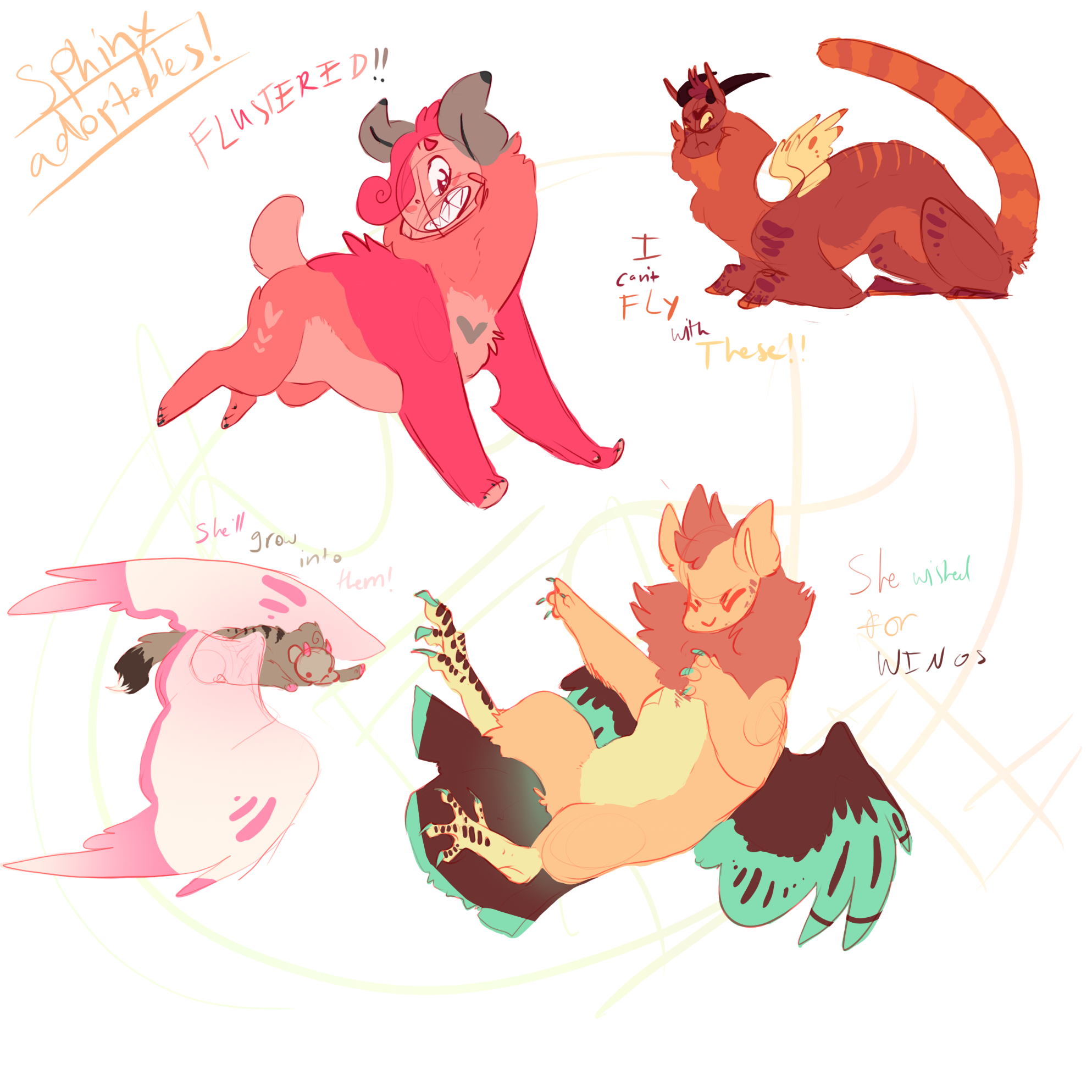 Cute Lil Warm Sphinx Adopts OPEN by R00ND0G on DeviantArt